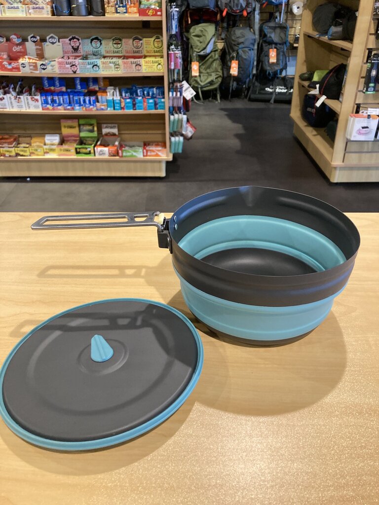 Sea To Summit Frontier UL Collapsible Pot, Titanium/Orange, 1L