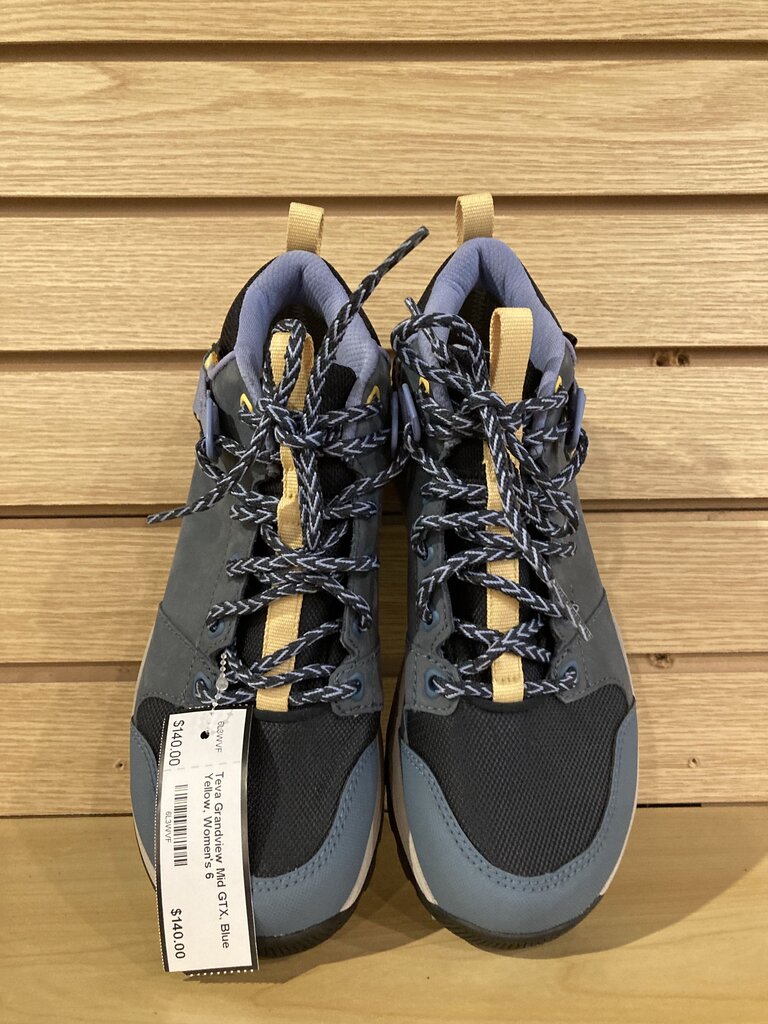 Teva Grandview Mid GTX, Blue Yellow, Women's 6