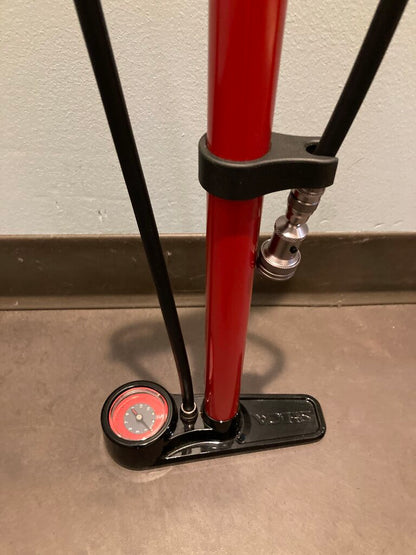 Pompe Silica Floor Bike Pump, Red