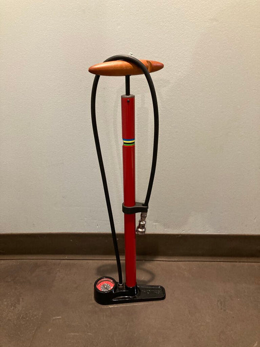 Pompe Silica Floor Bike Pump, Red