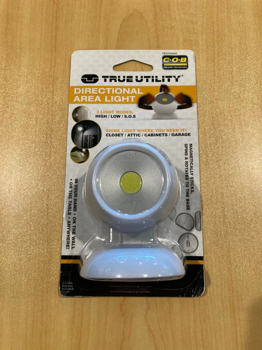 True Utility Battery Powered Directional Area Light, White