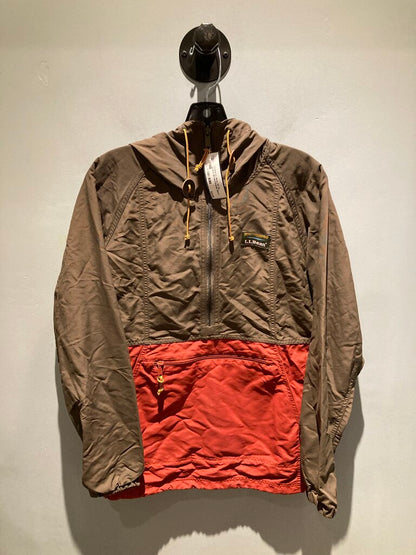 (Stains) LL Bean 1/4 Zip Jacket, Brown/Orange, Men's M