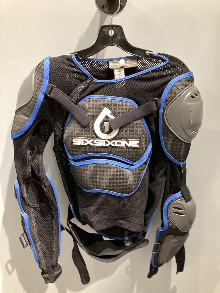 Sixsixone Body Armour, Grey/Blue, Adult L