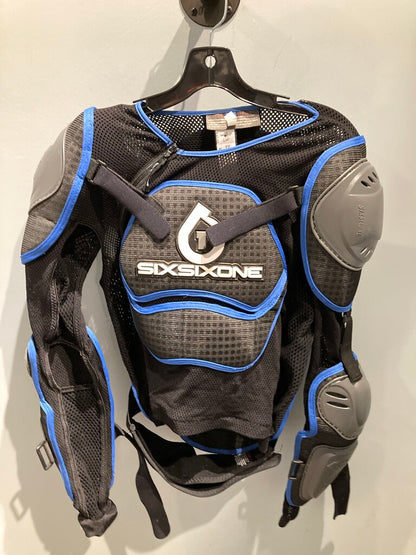 Sixsixone Body Armour, Grey/Blue, Adult L