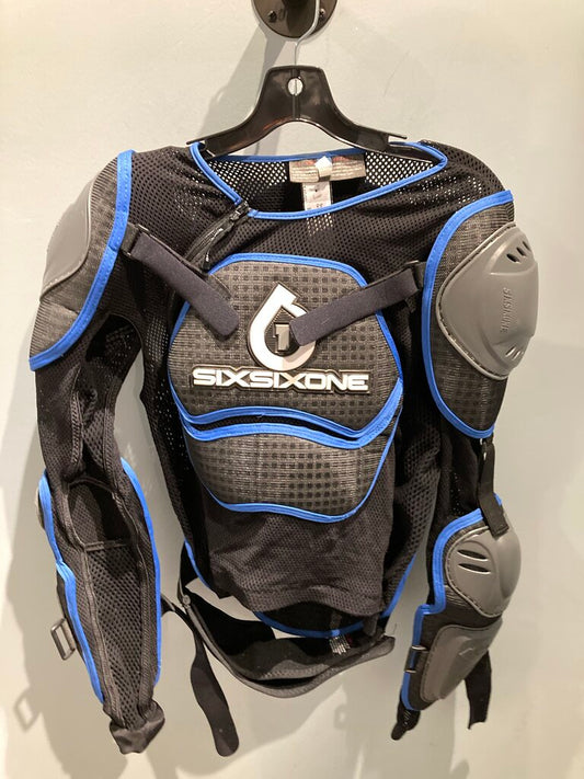 Sixsixone Body Armour, Grey/Blue, Adult L
