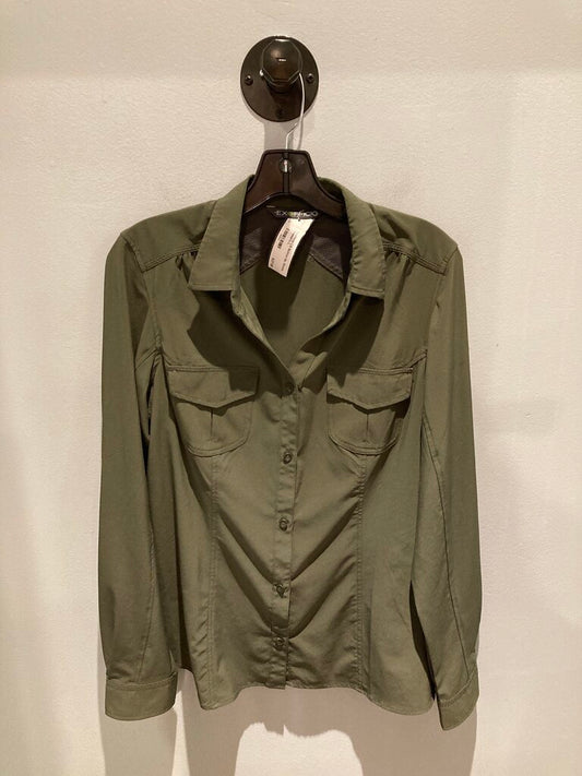Exofficio LS Button Up, Green, Women's L