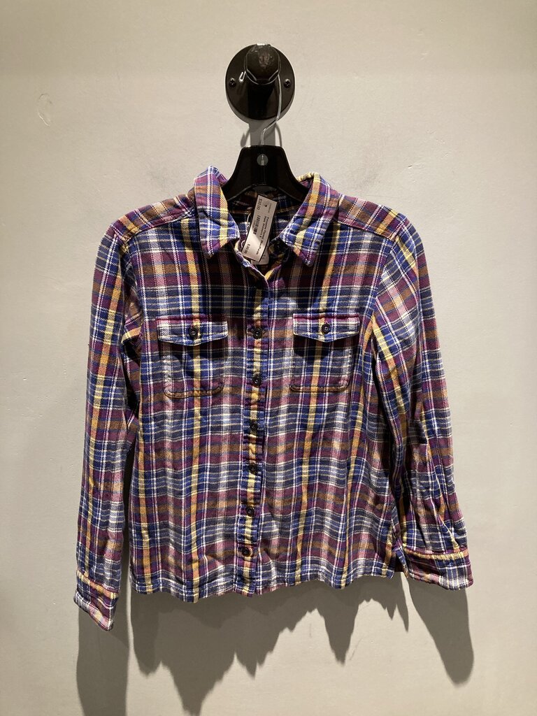 Patagonia Flannel, Blue/Purple Plaid, Women's 6