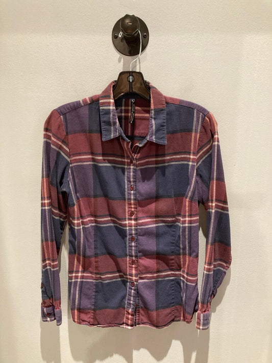 Kuhl LS Flannel. Navy/Plum, Women's S