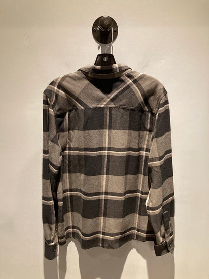 Outdoor Research Feedback Flannel, Black/Pewter Plaid, Men's M