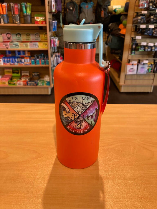 Insulated Stainless Bottle w/ Straw Lid, Orange, 24oz?