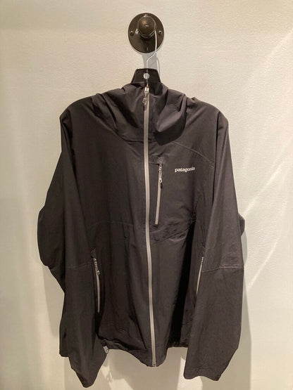 Patagonia Rain Jacket, Black, Men's XXL