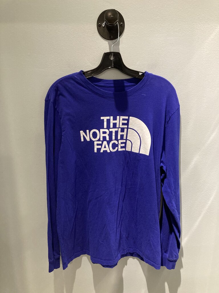 The North Face LS Crew, Purple/Logo, Men's L