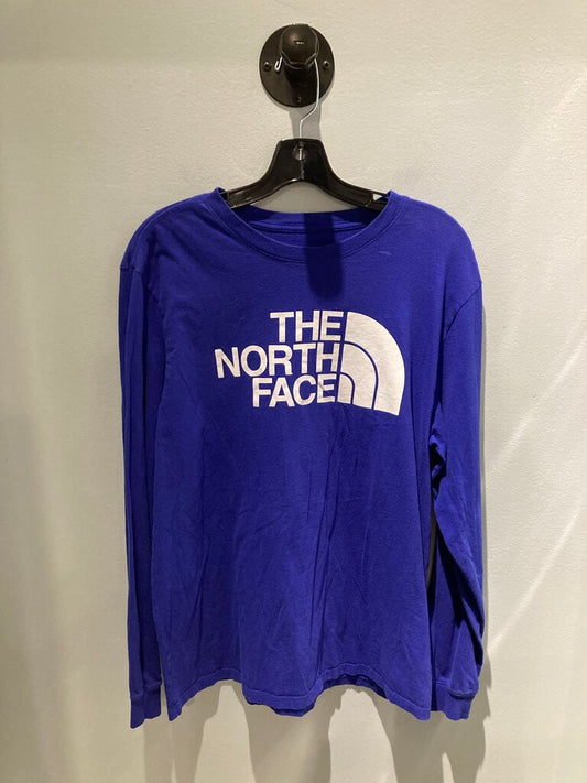 The North Face LS Crew, Purple/Logo, Men's L