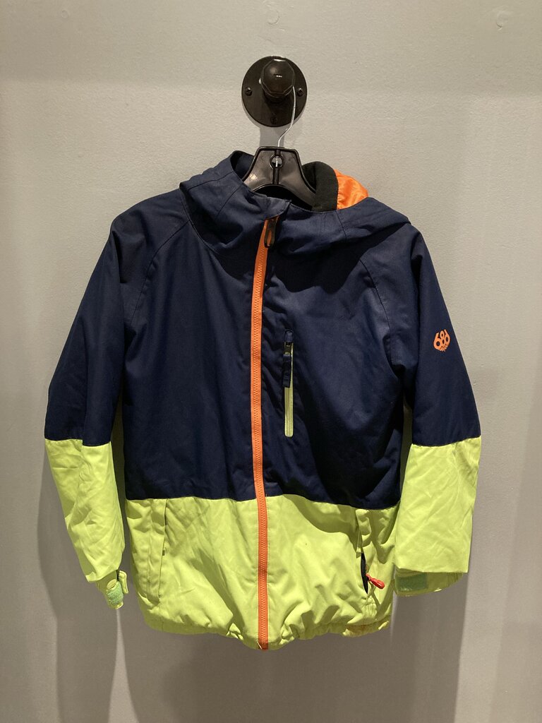 (Stains) 686 Insulated Ski Jacket, Navy/Yellow, Youth L