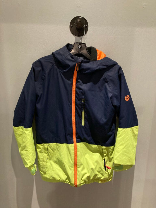(Stains) 686 Insulated Ski Jacket, Navy/Yellow, Youth L