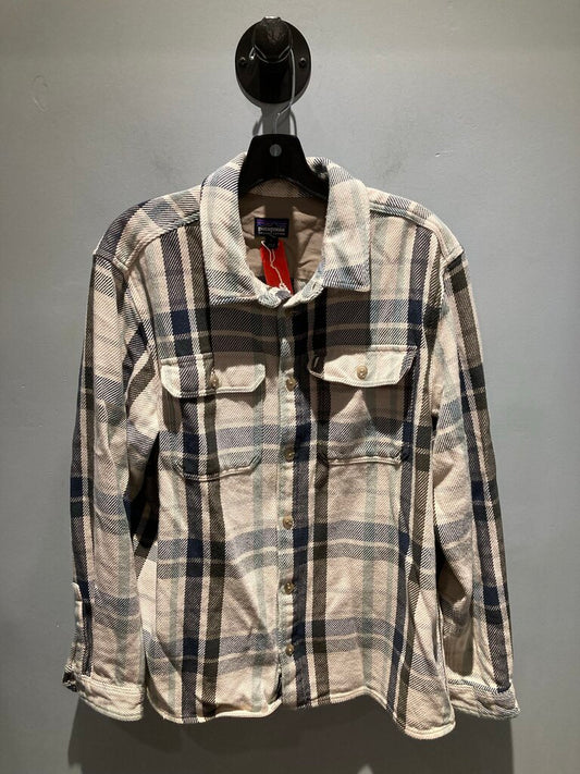 Patagonia Fjord Loft Shirt, White/Navy, Men's L