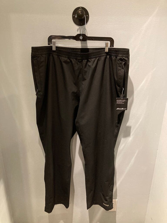 Eddie Bauer Rippac Stretch Rain Pants, Black, Women's XXL (new w/ tags)