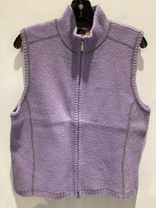 (Pilling) Eddie Bauer Wool Vest, Lilac, Women's XL