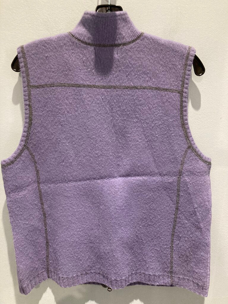 (Pilling) Eddie Bauer Wool Vest, Lilac, Women's XL