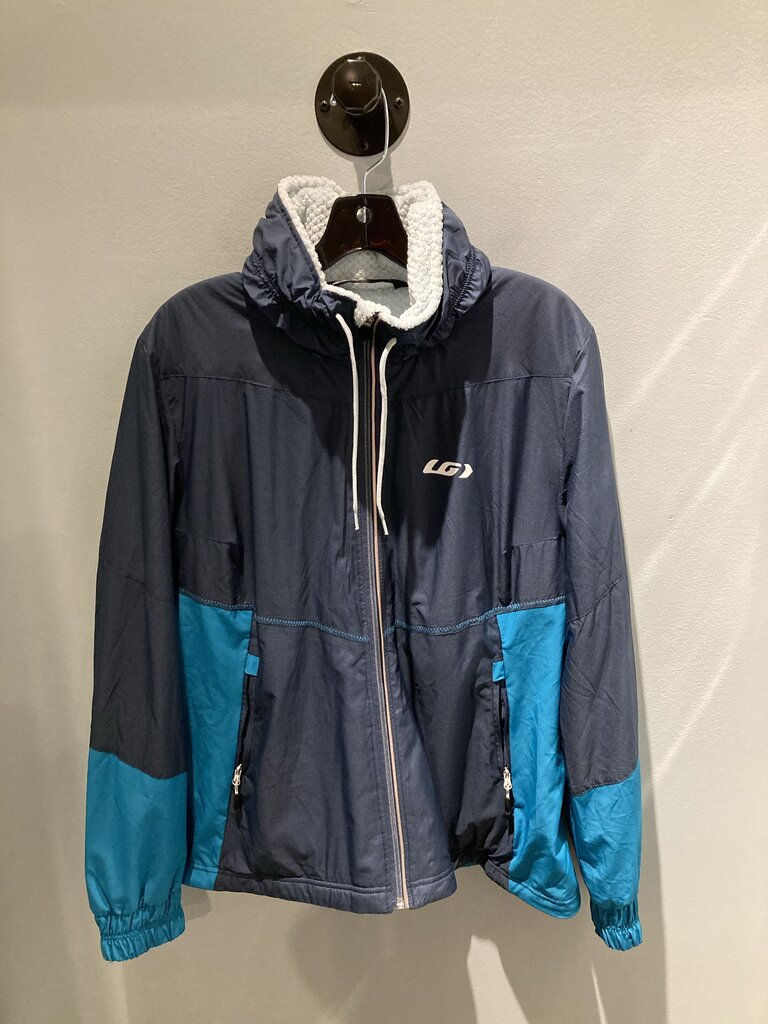 Louis Garneau Fleece Lined Full Zip Jacket, Blue/Navy, Women's XL