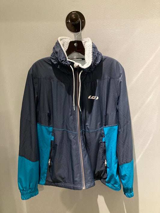 Louis Garneau Fleece Lined Full Zip Jacket, Blue/Navy, Women's XL