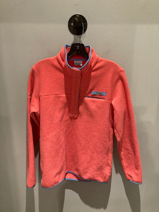 Columbia Snap Neck Fleece, Pink/Blue, Women's M