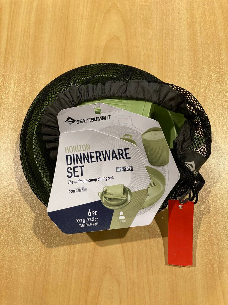 Sea To Summit Horizon Dinnerware Set, Green, 6pc