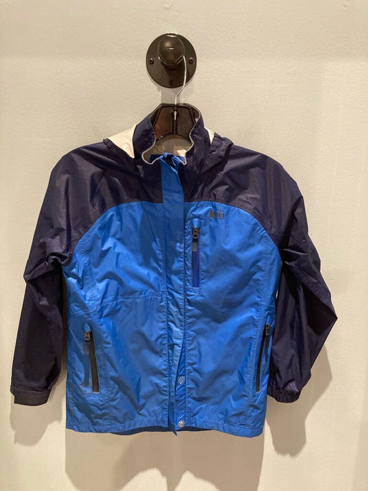 (WEAR) REI Rain Jacket, Navy/Blue, Kid's M