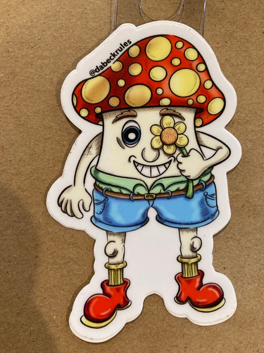 Andrew Beck Designs Mushroom Man Sticker
