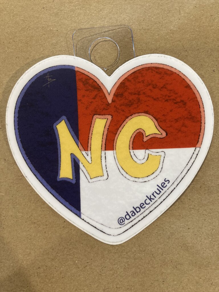 Andrew Beck Design Heart NC Sticker