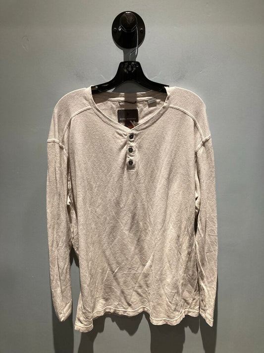 Royal Robins Waffle Knit LS Shirt, Cream, Men's XXL