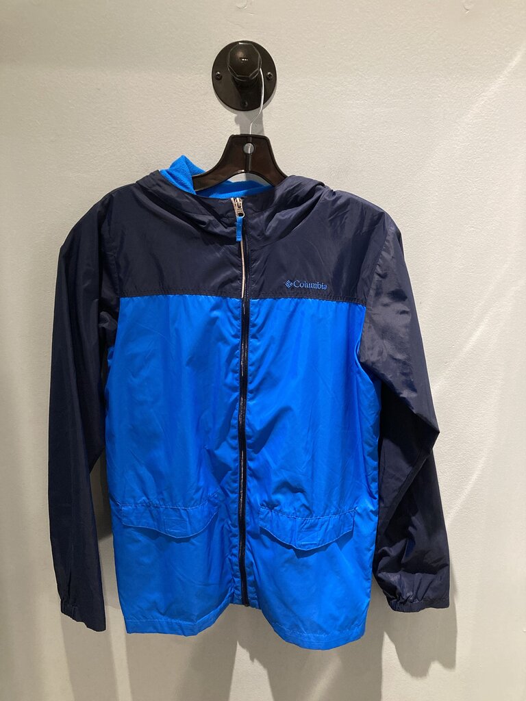 Columbia Fleece Lined Wind Jacket, Navy, Kid's XL