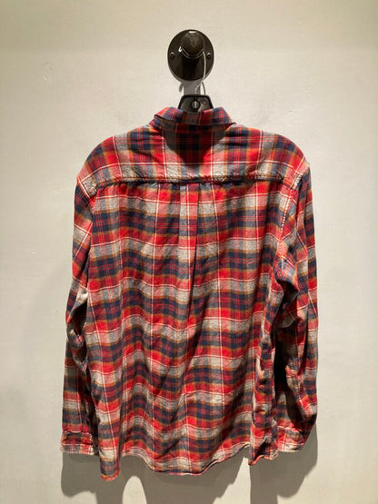 Eddie Bauer LS Button Up, Red, Men's L Tall