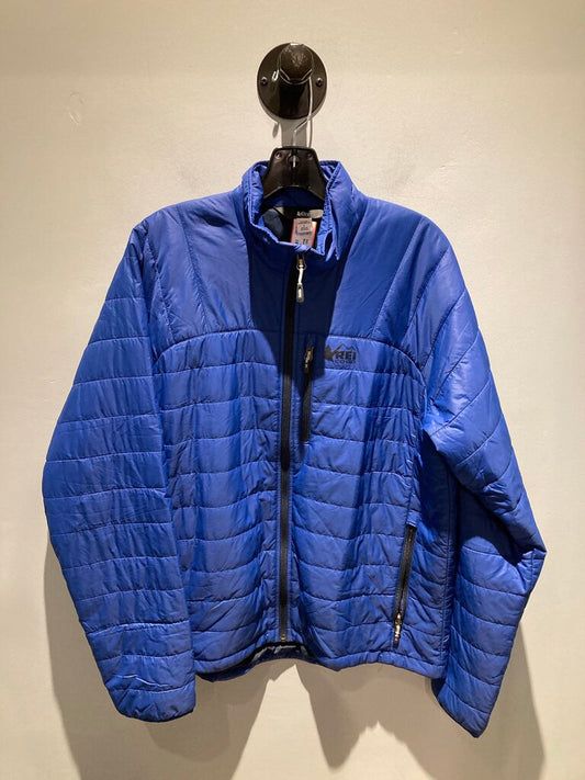 REI Full Zip Puffer Jacket, Blue, Men's L
