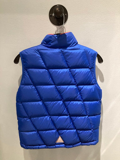 LL Bean Full Zip Down Vest, Blue/Red, Kids M (10-12)