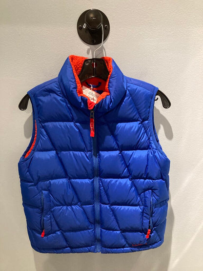 LL Bean Full Zip Down Vest, Blue/Red, Kids M (10-12)
