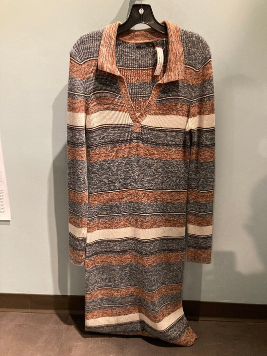 Prana Long Knit Dress, Grey/Red, Women's XL