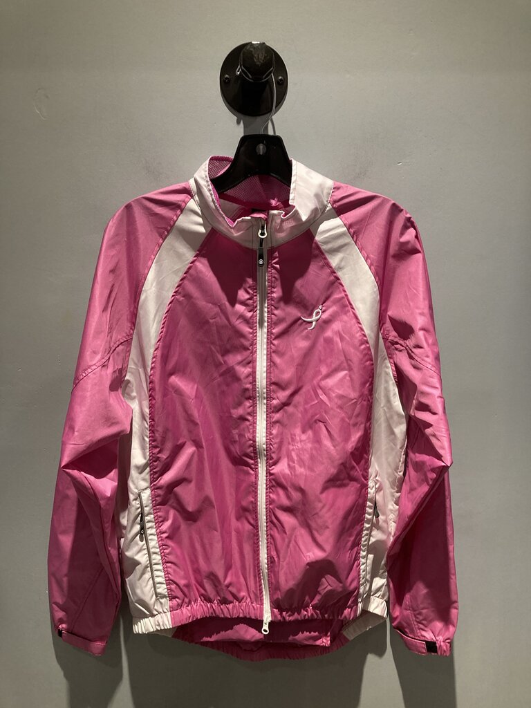 Canari Full Zip Wind Jacket, Pink/White, Women's XL