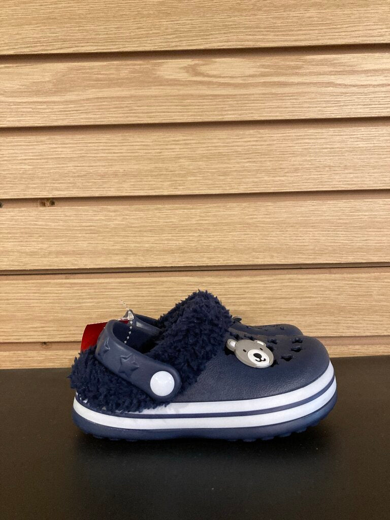 Stepping Stones Fleece Lined Sandals, Navy, Kids 6