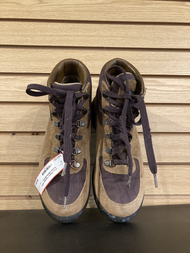 (Toe Wear) Vasque GTX Suede Hiking Boots, Brown/Purple, Women's 10.5