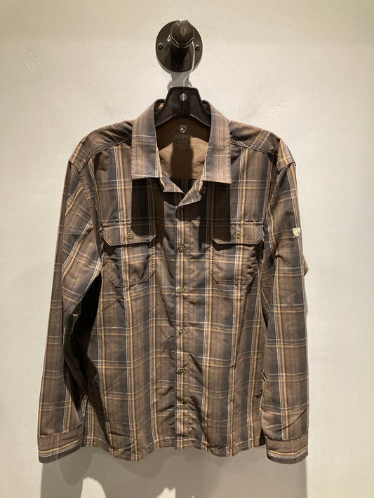 Kuhl LS Button Up Top, Brown, Men's L