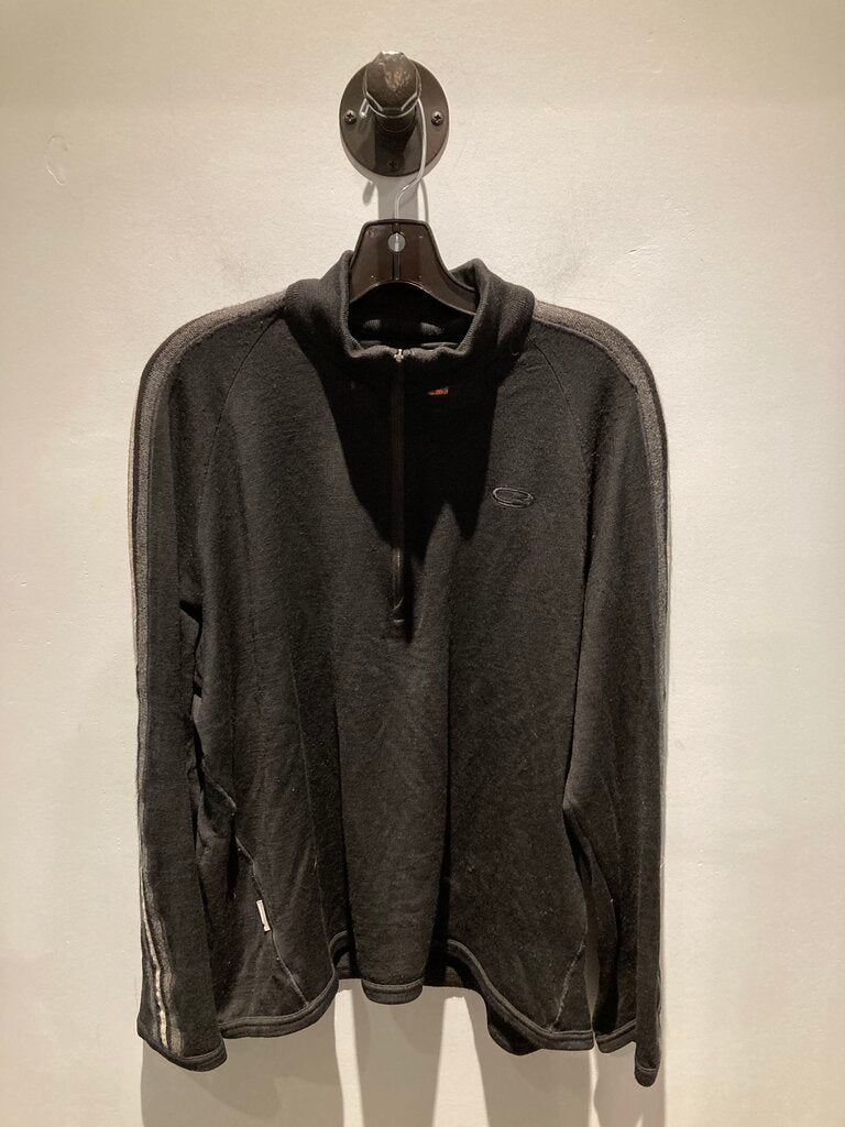 Icebreaker LS 1/4 Zip Sweater, Black, Men's L