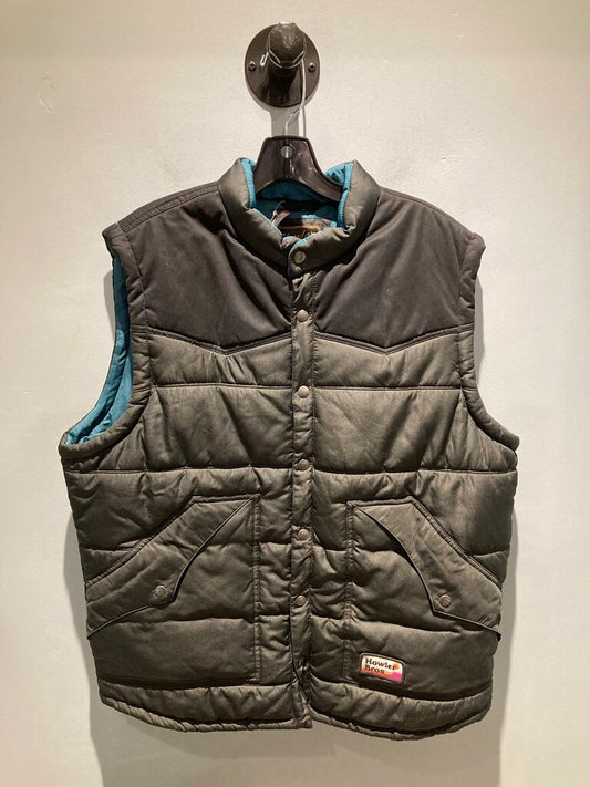 Howler Puffer Vest, Black/Green, Men's XL
