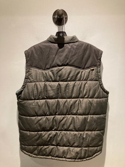 Howler Puffer Vest, Black/Green, Men's XL