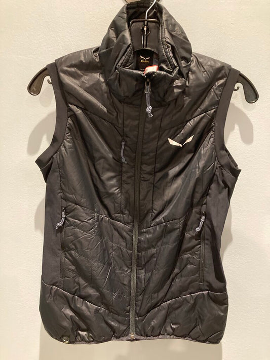 Salewa Full Zip Puffer Vest, Black, Women's XS