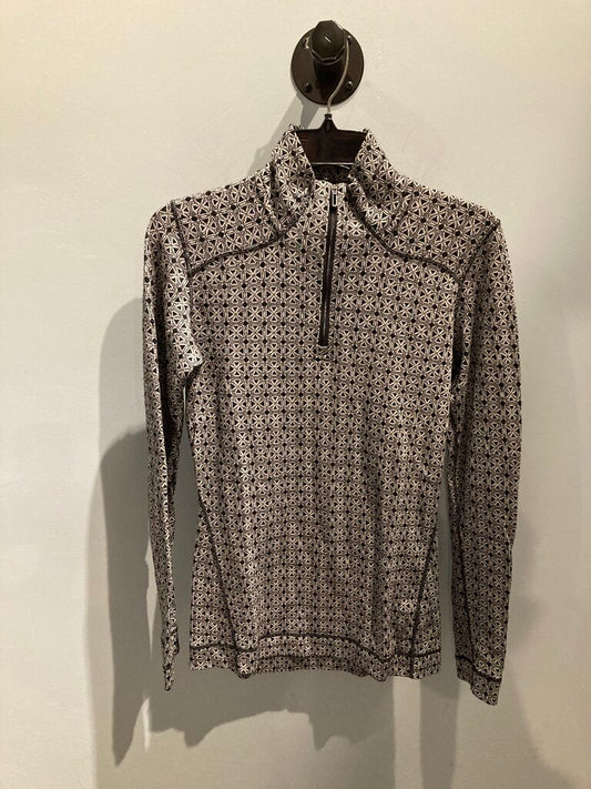 Smartwool 1/4 Zip Top, Black/Grey, Women's M