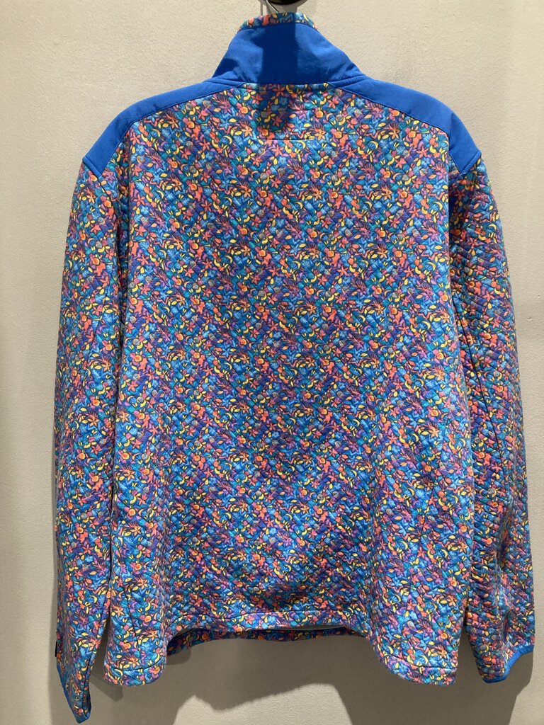 Chubbies Quilted 1/4 Zip Jacket, Blue/Pink Floral, Men's L