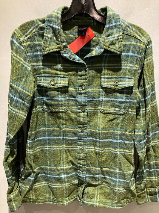 Patagonia Button Up Flannel, Green, Women's 2