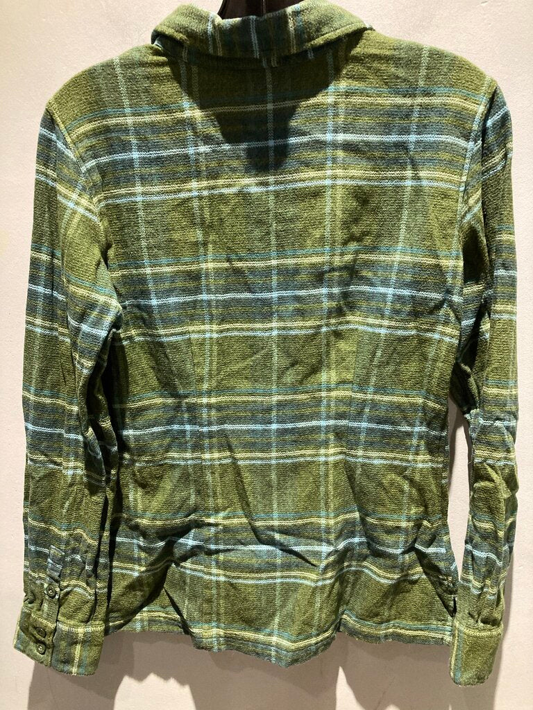 Patagonia Button Up Flannel, Green, Women's 2