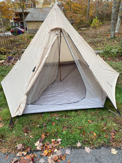 DOD One Pole Tent, W/Kelty Pole, Khaki, Medium